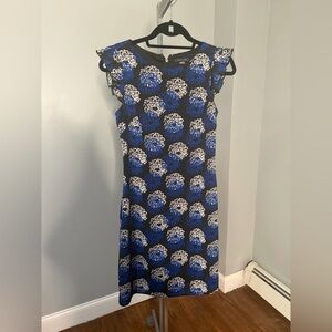 Tommy Hilfiger Black and Blue Floral Midi Dress